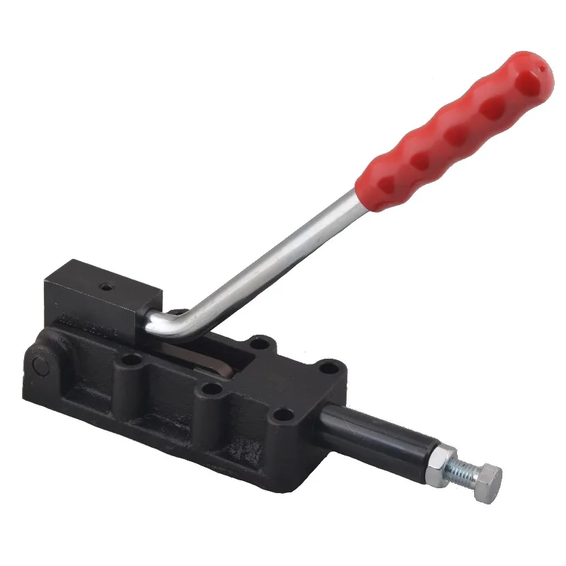 

HS-35000HL Toggle Clamp Direct Factory 5000kg/11000Lb Cast Steel Base Long Handle Straight Line Clamp for Automation