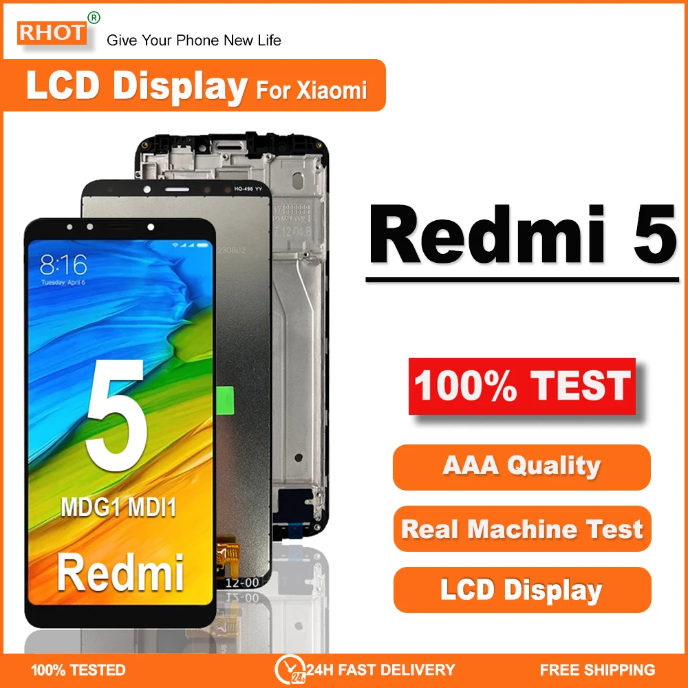 5,7-дюймовый дисплей для Xiaomi Redmi 5, ЖК-дисплей MDG1 MDI1, премиальный ЖК-дисплей с сенсорным экраном и дигитайзером в сборе, сменные детали для Redmi 5, ЖК-дисплей