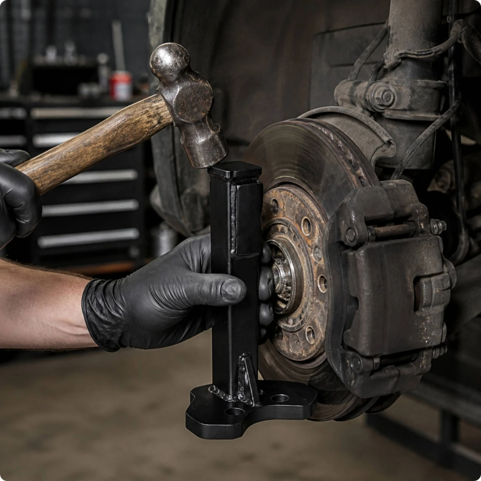 Wheel Hub Repair Tool Heavy-Duty Wheel Hub Repair Tool with Wide Base Easy to Use Self-Centering for Mechanics