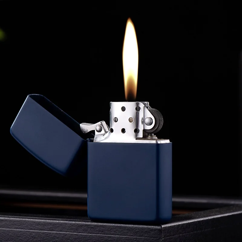 

New Cigar Igniter Metal Windproof Coal Oil Lighter Smoke Open Flame Cigarette Lighters & Smoking Accessories Factory Direct Sale
