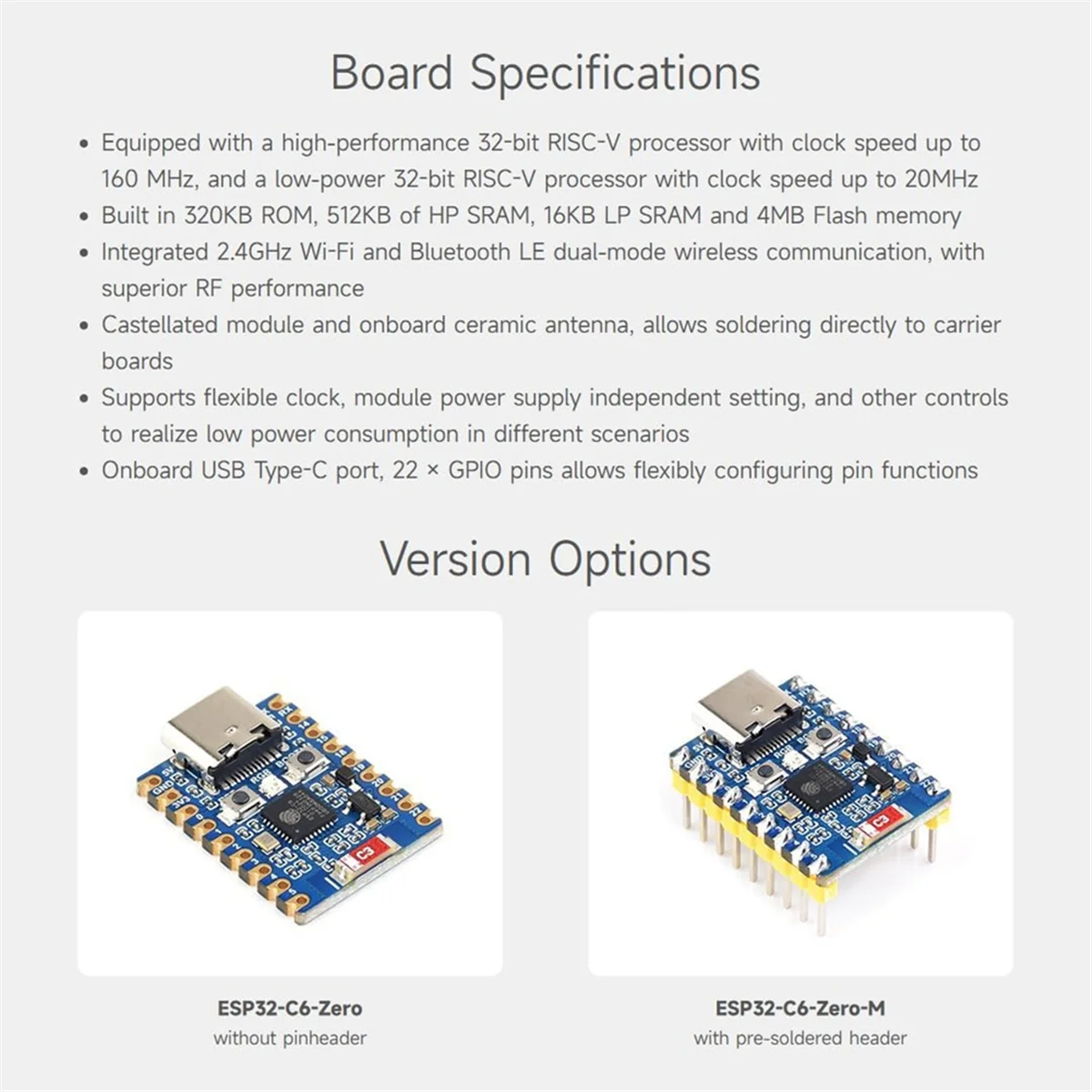 

2025 New- 2pcs ESP32 Development Board ESP32-C6 Mini Development Board Based on ESP32-C6FH4 Dual Processors 2.4GHz WiFi 6 & BT5
