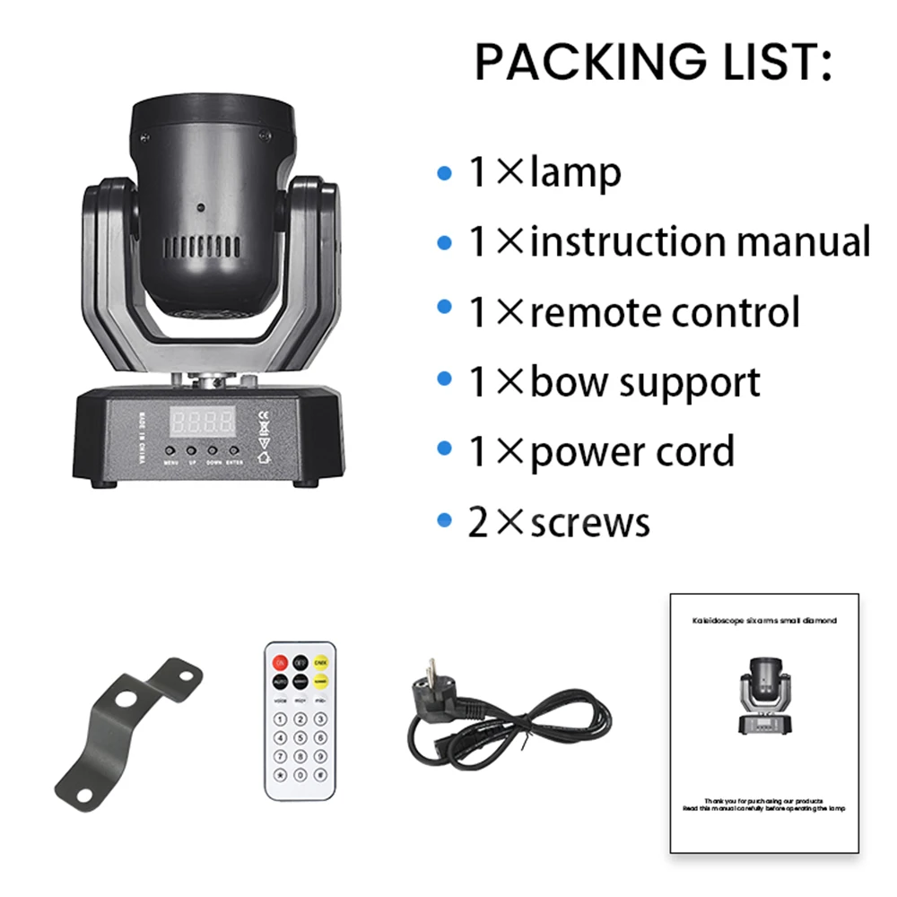 Luz de festa disco de 30W com controle remoto, mini LED beam RGBW rotativo, strobe móvel para DJ, iluminação de palco DMX512 para eventos de clube e dança