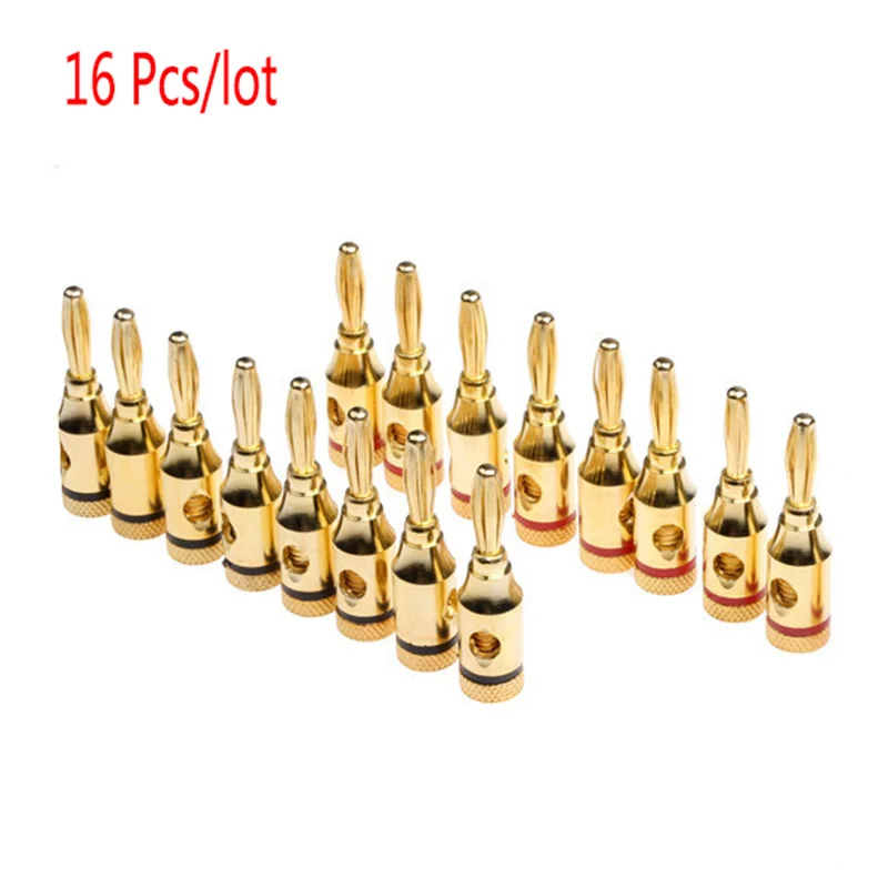 4Mm 24K Gold-Plated Musical สาย Banana Plug เชื่อมต่อลำโพง Plated Musical สายลำโพง pin Connector