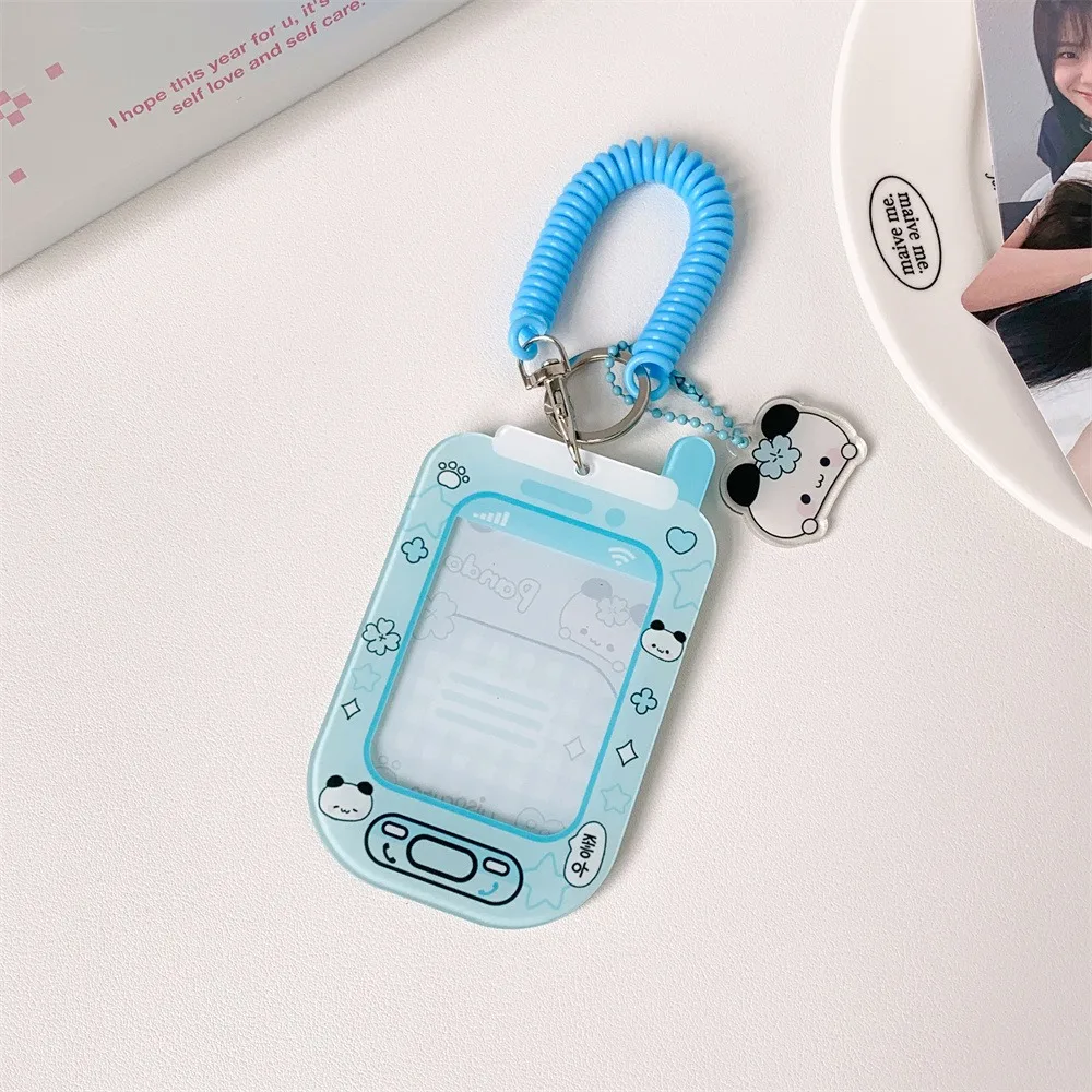 Kawaii Cartoon Card Case Keychain Bag Pendant Photo Card Display Sleeves Heavy-Duty Stargazer Card Holders