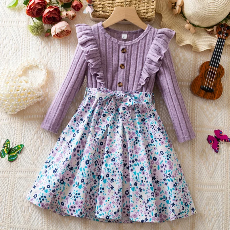 Girls' Elegant Purp… - image