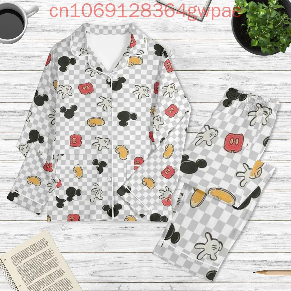 

Disney Minnie Mickey Cruise Pirate Long Sleeve Pajamas Two-piece Set Men's And Women's Pajamas Women's Cartoon Pajamas Set