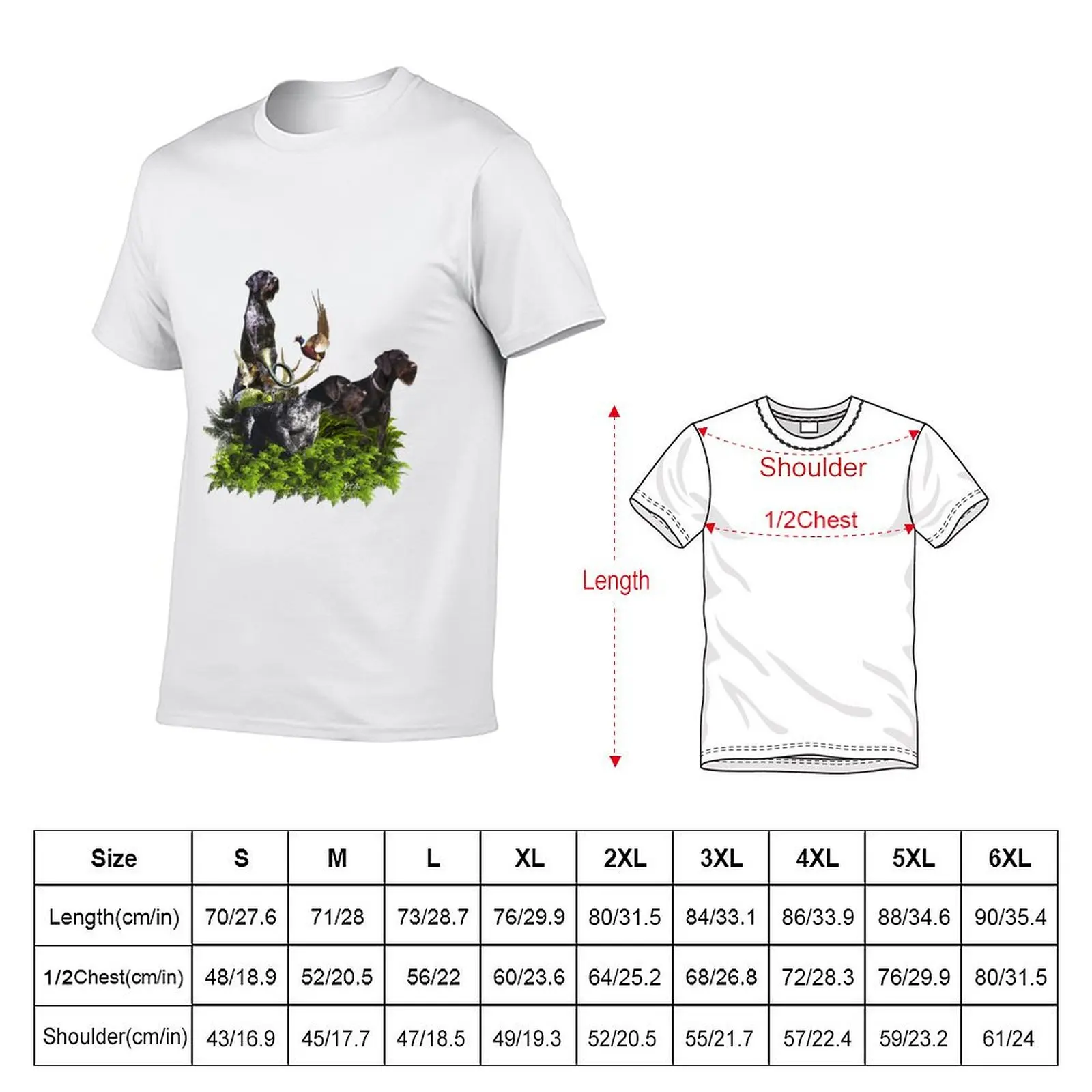 German Wirehaired Pointers, Gundogs T-Shirt Dry Fit Athletic Short Sleeve Shirt