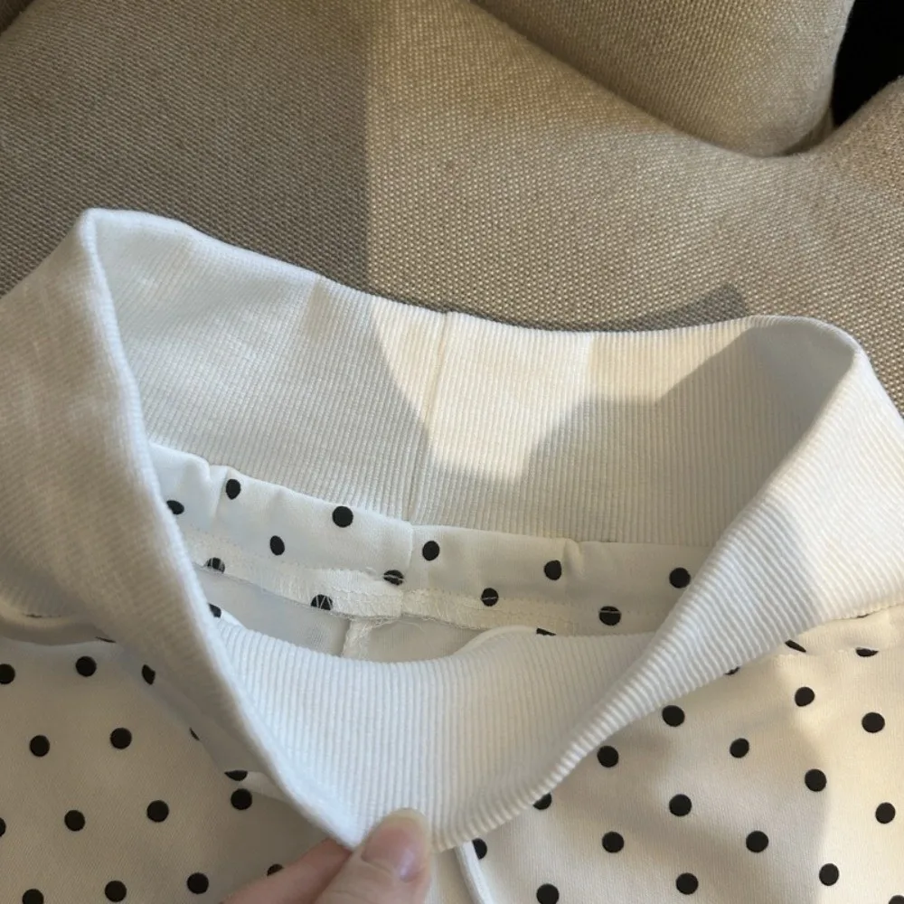 Easy Match Polka Dot Damen-Shorts mit Kordelzug an der Taille, schmale Passform, Kordelzug-Shorts, atmungsaktive Yoga-Shorts mit hoher Taille, Frühling und Sommer – Detail 6