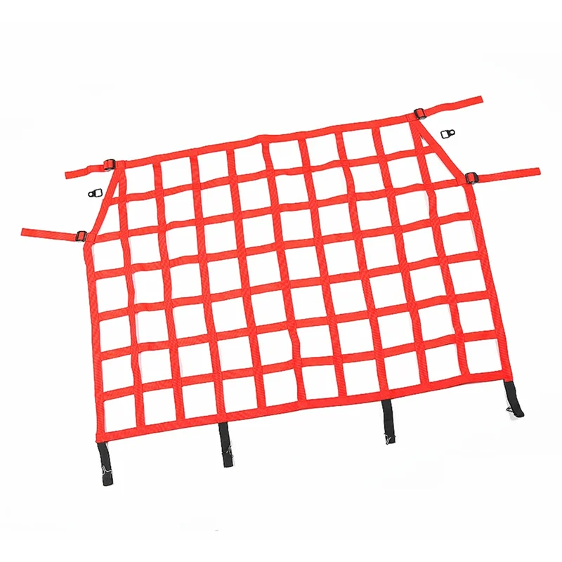 Car Trunk Isolation Storage Organizer Luggage Cargo Net Mesh Pet Isolation Accessories for Ford Bronco 2021 2022, Red