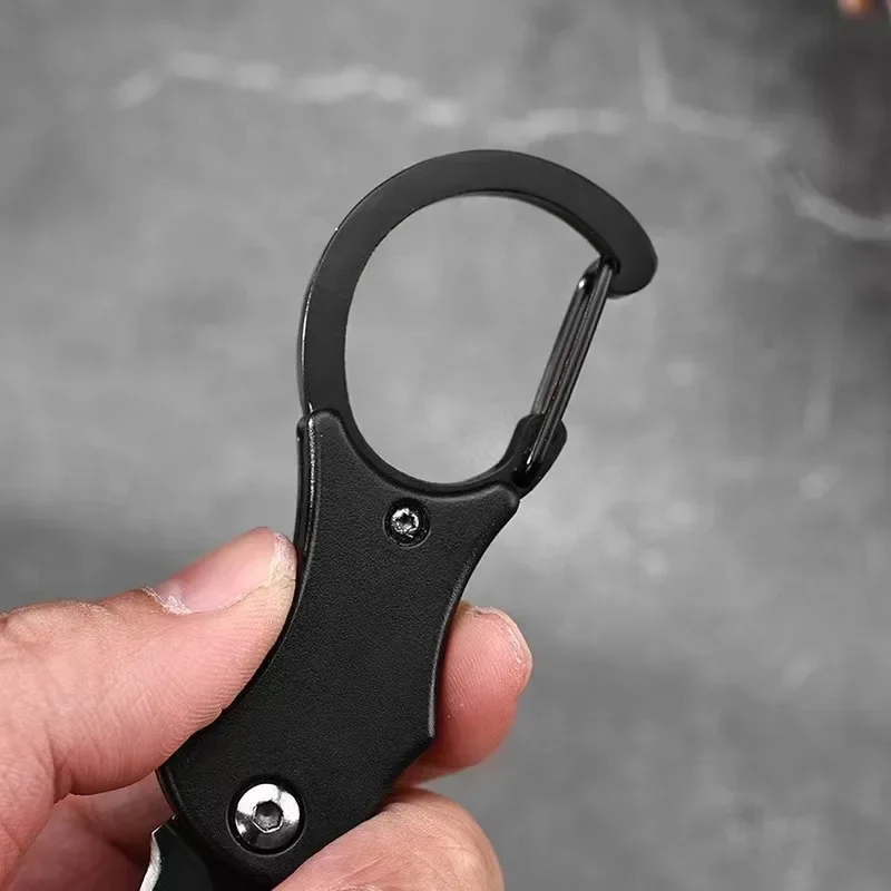 Mini chaveiro faca de bolso aço inoxidável acampamento pequeno mini faca portátil descascador lâmina fixa multi ferramenta edc com corrente