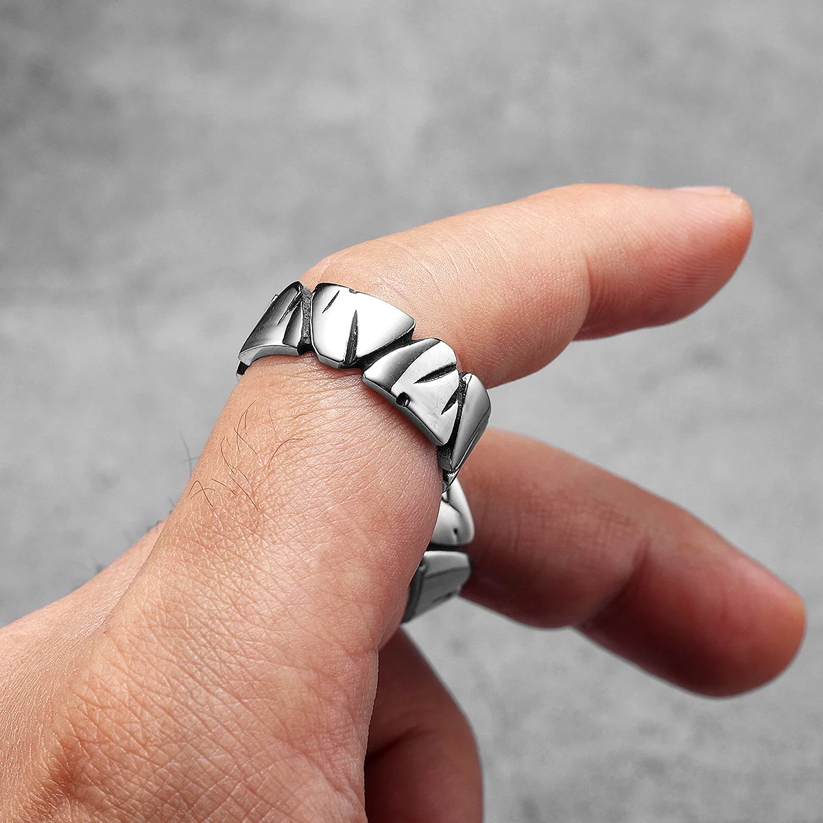 نيزك فيض الفولاذ المقاوم للصدأ الرجال خواتم فاسق جديد في للذكور النساء مجوهرات الأزياء الإبداع هدية بالجملة دروب شيبينغ