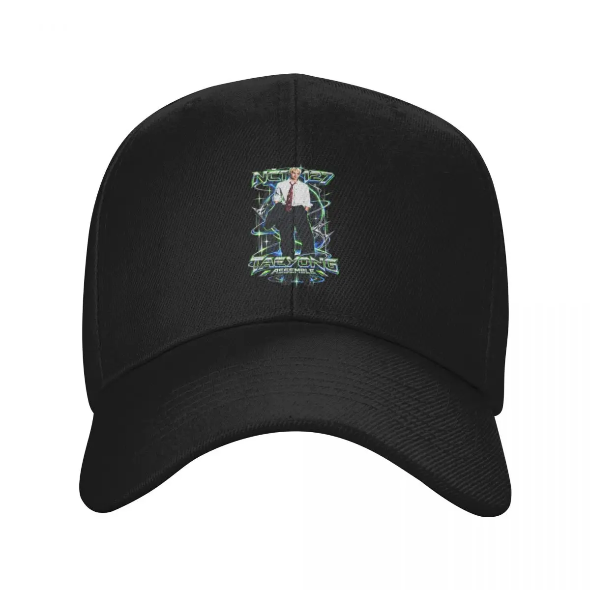 Fashion NCT 127 Taeyong Neon Matrix Assemble Leader Cyber Visual baseball cap Breathable And Not Stuffy Summer Hat