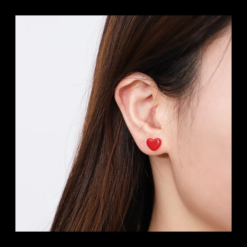 اليابان وكوريا الجنوبية S925 فضة لون القلب النساء، عيد الحب Qixi مهرجان هدية مزاجه العلاج