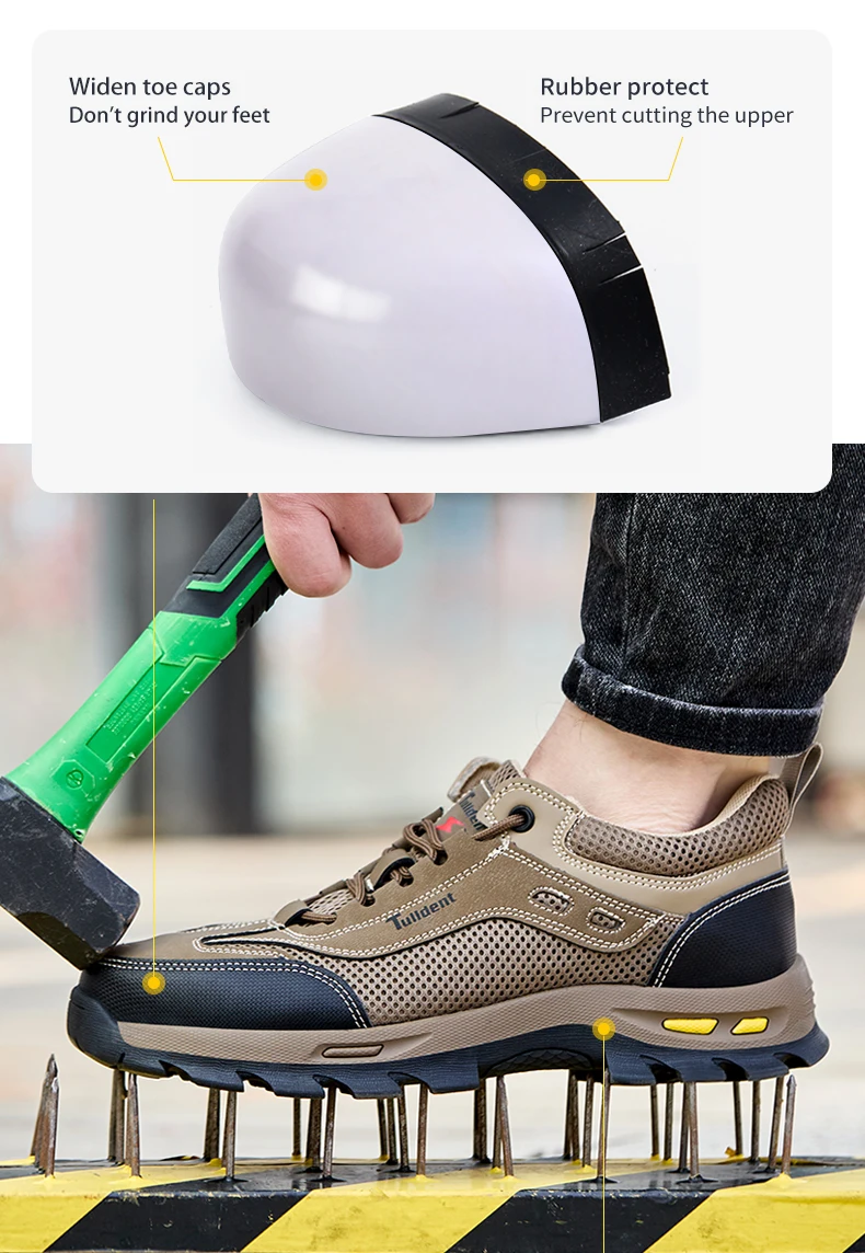 Neue Herrenschuhe Sommer-Arbeitsschutzschuhe, Herren-Antiperforations-Arbeitsschuhe, Schutzschuhe, Sicherheitsstiefel – Detail 6