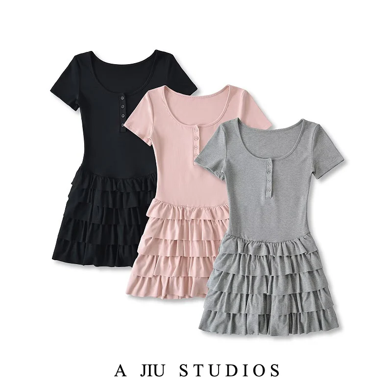 

Pure Desire Ballet Sle Sexy U-Ne Slim Fit ort Sve Dr Женская летняя юбка с пышными рюшами на петлях Dr