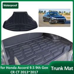 Car Trunk Mat for Honda Accord 9.5 9th Gen CR CT 2013~2017 Luggage Rug Tray Waterproof Cargo Boot Pad Liner Cover Accessories