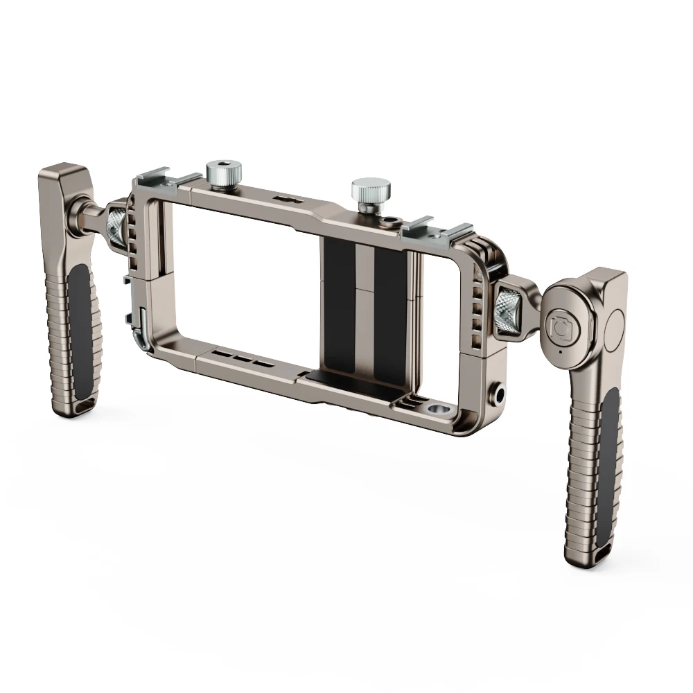 Universelles Smartphone-Video-Rig mit Griffen, 67 mm Filter-Adapter, Telefonkäfig für iPhone 14 13 15 Pro Max, Samsung S23 Ultra – Detail 8