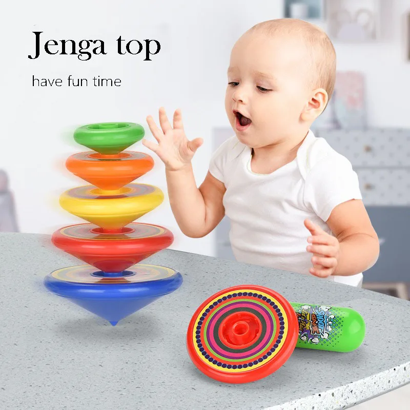 Stacking Spinning Top Toy For Kids Launcher Tower Battle Game Family Interactive Party Play Educational Gift