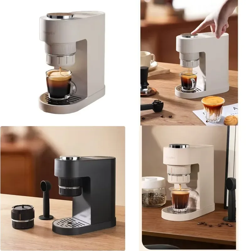 Portable Semi Automatic Espresso Machine 1300W Electric Coffee Maker with Milk Frother Household Plastic Case