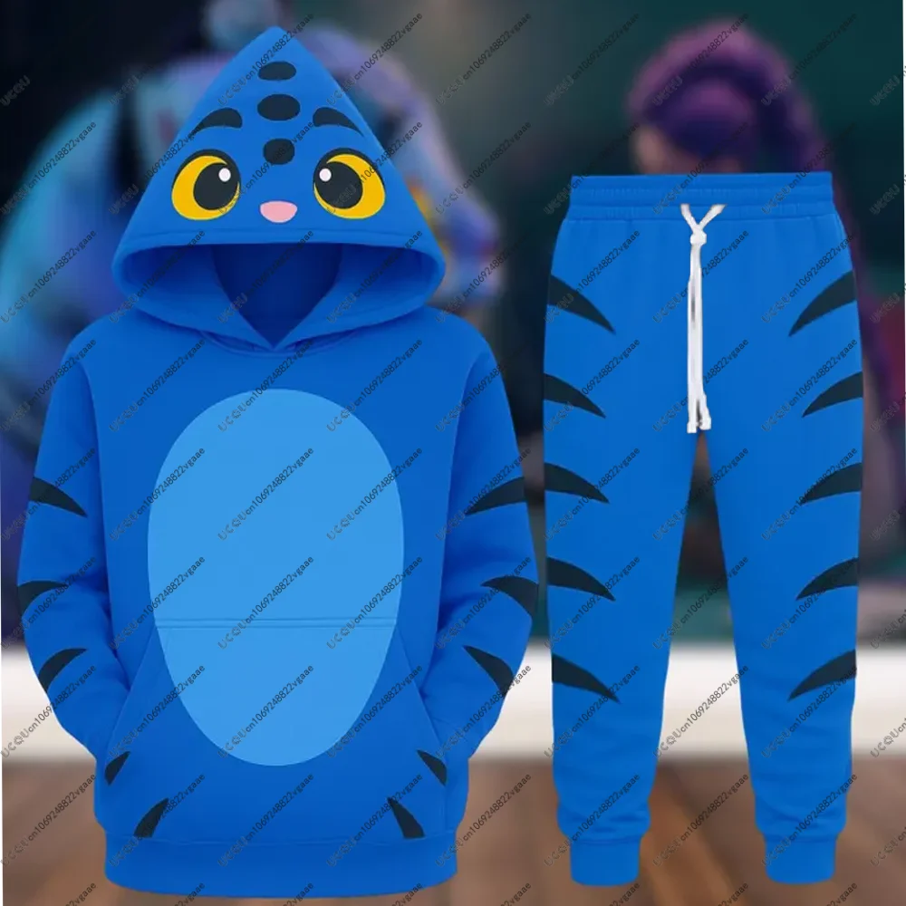 

Толстовка с капюшоном Kpop Demon Hunters для девочек, осень-зима Y2k для мальчиков и мужчин, топ Derpy Tiger, спортивные толстовки, комплект для косплея, свободные повседневные брюки