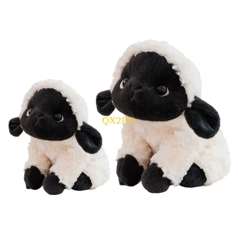 QX2D 인생은 만화 양 플러시 동물 장난감처럼 아이들을위한 소녀 부드러운 인형 양고기 인형 포옹 베개 어린이 생일 크리스마스 선물