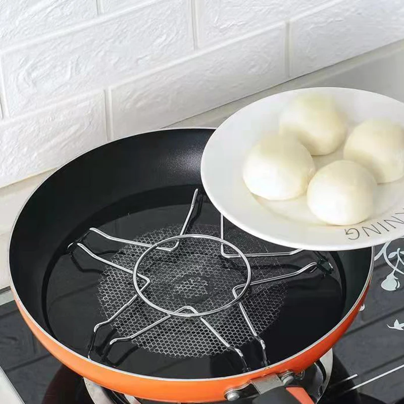 1pcs Gas Hob Cooktop Range Pan Holder Stove Steaming Stand Support Bracket Grate Wok Stainless Steel
