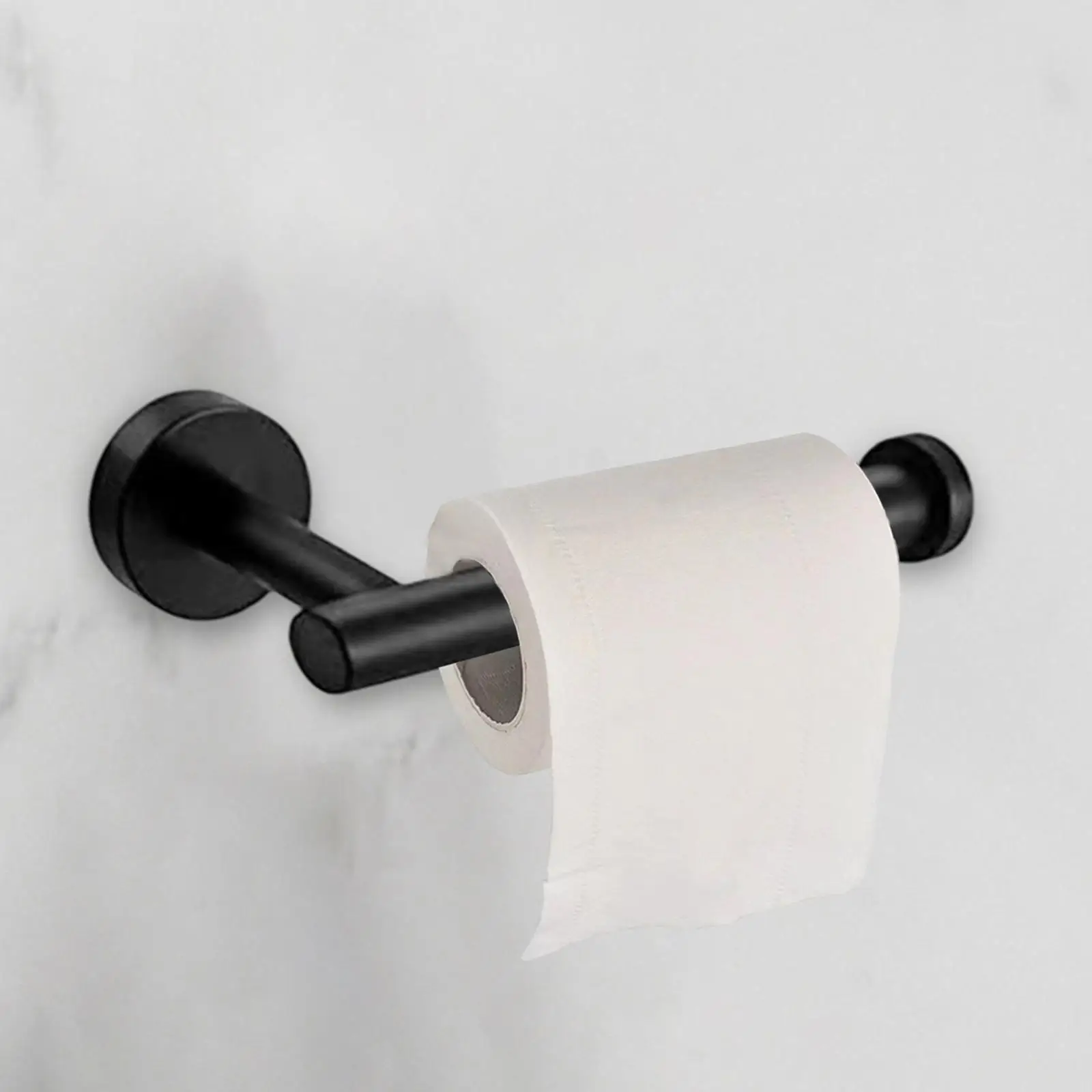 

Brushed Bathroom Hardware Set Towel Rack Towel Hooks Round Style for Shower Room