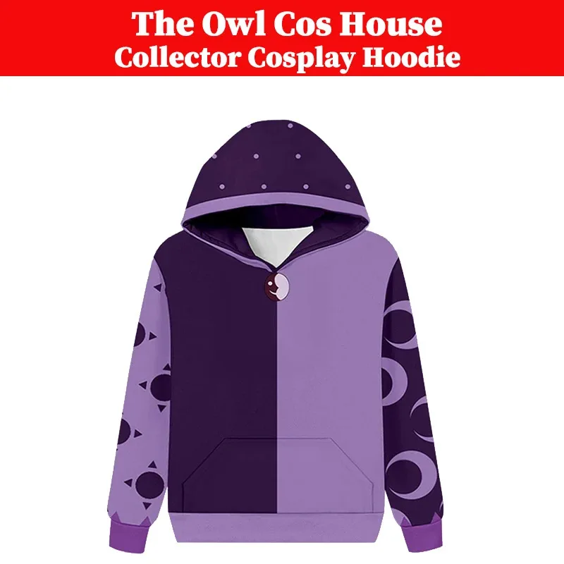 Kids Adult The Owl Cos House Collector Cosplay Hoodie 3D Printed Hooded Sweatshirt Casual Streetwear Pullover Women Men Sweater