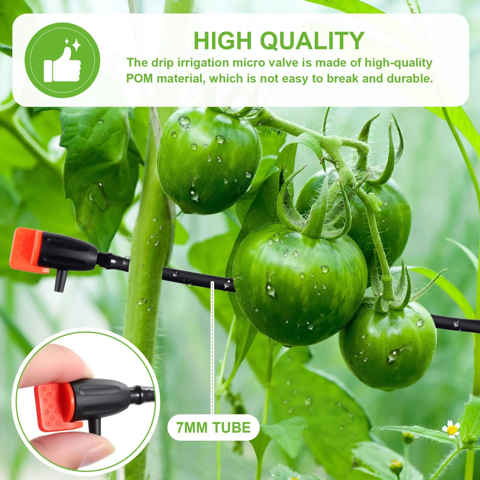 20/50 Pieces Adjustable Garden Irrigation Dripper Sprinkler for 4mm 7mm Hose Ideal for Home Succulents Plants Lawn Flower Garden