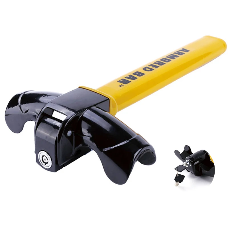 Universal Car Steering Wheel Lock Heavy Locking Devices Duty Anti-theft Car/Van Security Rotary Enhance Automobile Security