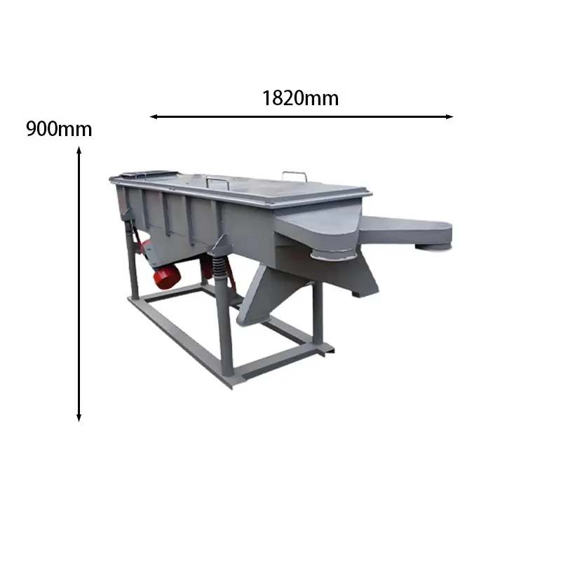 High Efficiency Azuki Bean Sieving Sifter Output 1~5 Tons Linear Vibrating Screen with Vibrating Motor for Food Processing