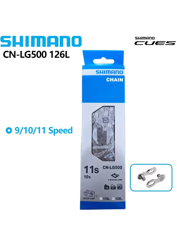 AliExpress Shimano SHIMANO CUES LG500 9S 10S 11Speed Chain for MTB Mountain Bike CN-LG500 126L with Box LINKGLIDE Chain Original Bicycle Parts