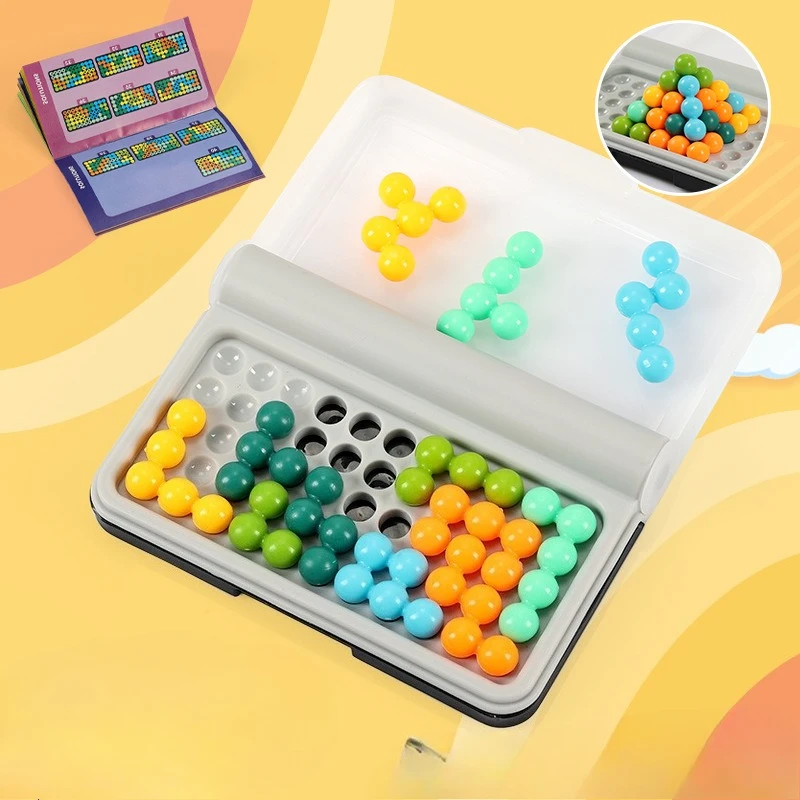 

3D Puzzle Pyramid Unlock Game, 2D/3D Puzzle Intelligence Game, Adults Logical Thinking Training Desktop Puzzle Toy, IQ Exercise