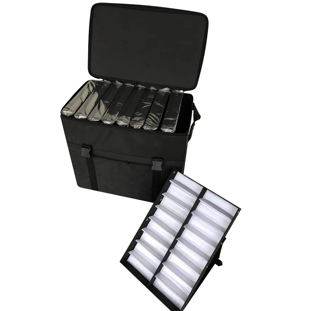 Sin MOQ Negro Oxford 144 Marco Gafas de sol ópticas Trolley Display con extractor de ruedas Maleta para gafas