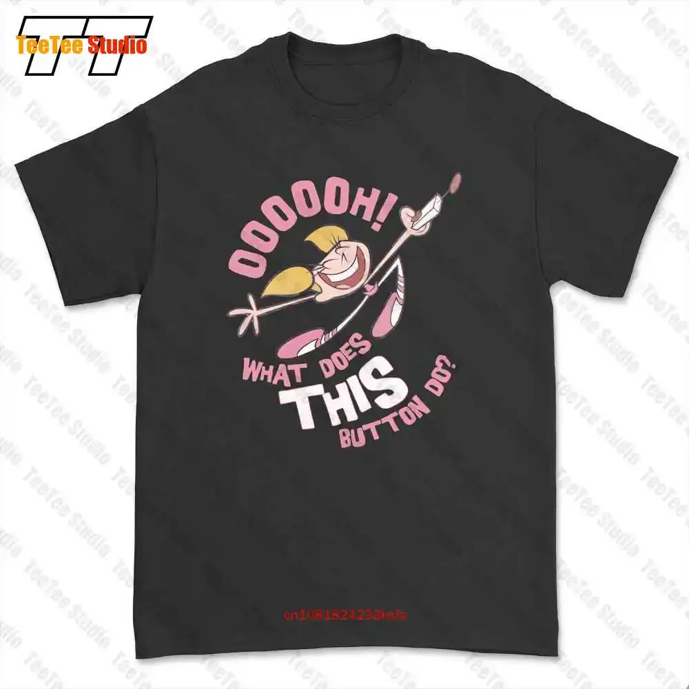 Dexters Laboratory Cartoon Dee Dee Oooh What Does This Button T-shirt Tee TD2C