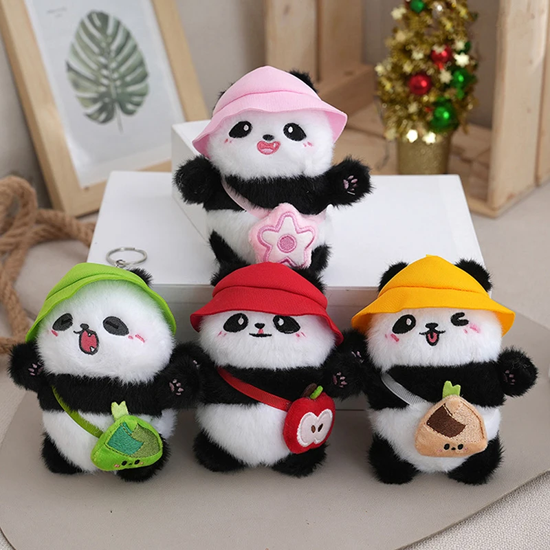 Cute Lesser Panda Plush Doll Toy Pendant Key Chain Backpack Hangings Decoration Gifts