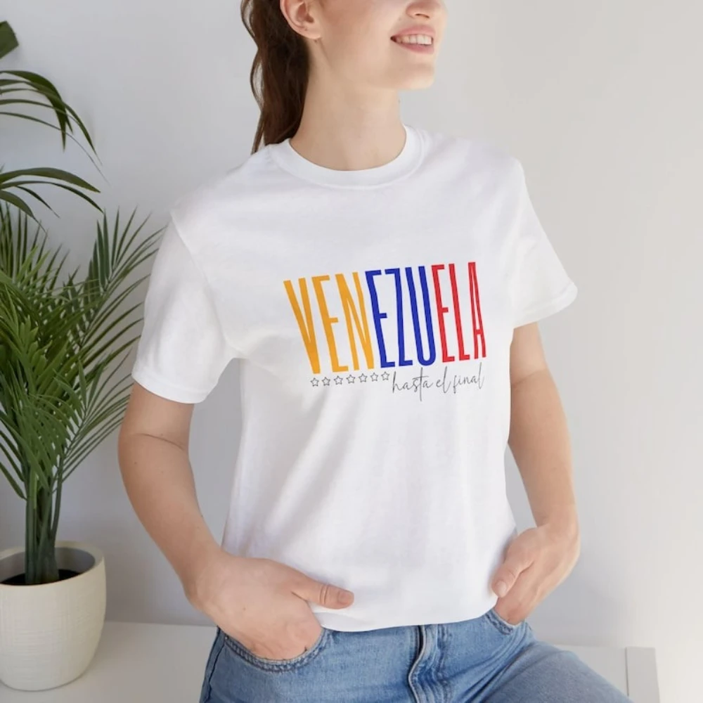 Venezuela Hasta El Final Tshirt Venezuela Casual Modern and Trendy Shirt Men Women Daily Life Cotton Streetwear Venezuelians Tee