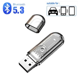 Mini USB Wireless Bluetooth 5.3 Adapter for Car Kit PC Speakers Stereo Audio Music Receiver Handsfree Adapter