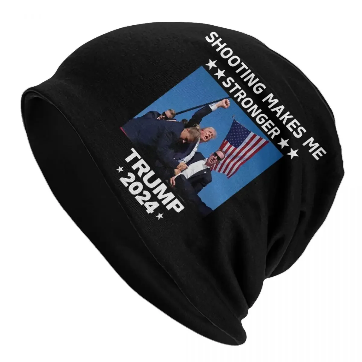 God Bless President Trump - Shooting At Donald  Rally Beanie Hats Knitting Hat Kpop Warm Female Male Caps