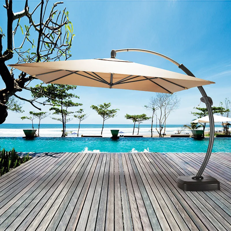 Parasol outdoor large curved umbrella square banana garden villa courtyard umbrella outdoor windproof large