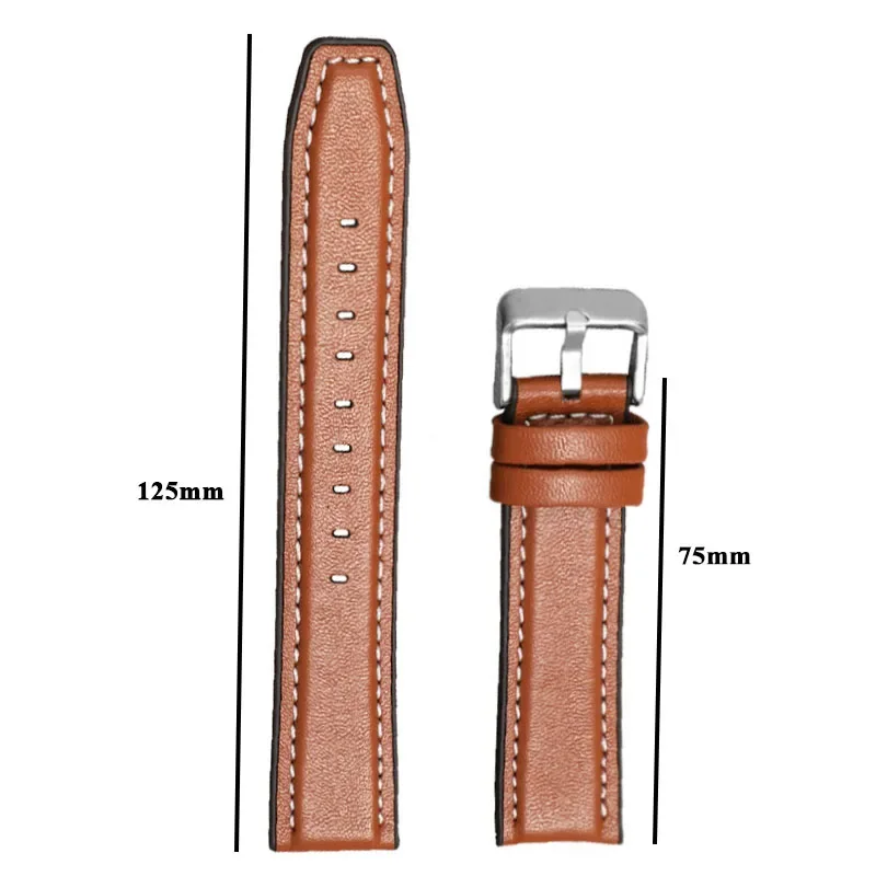 20mm 22mm Silicone Leather Watch Band for Samsung Galaxy Watch 3/4/5 for Huawei Watch GT2 GT3 42mm 46mm Bracelet Quick Release