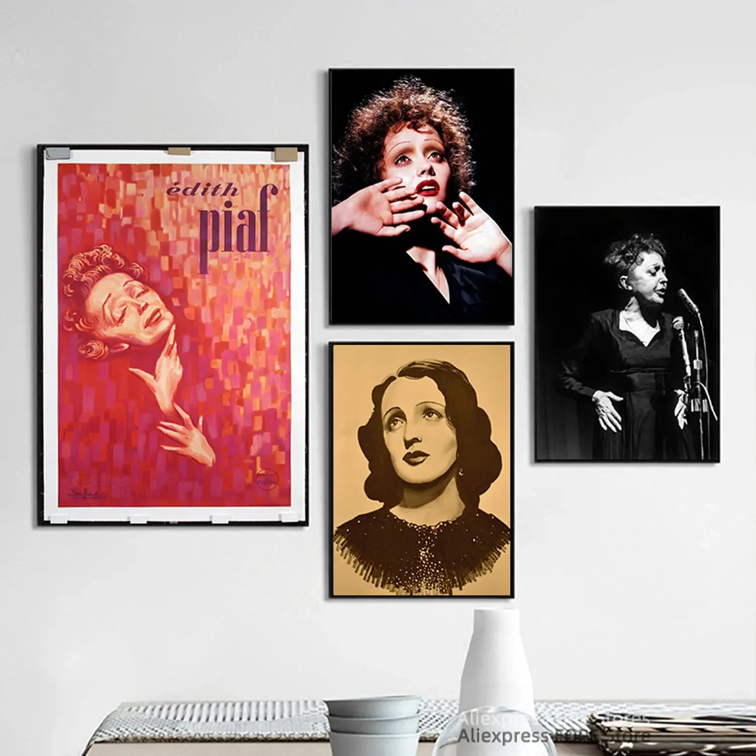 ملصقات ومطبوعات قماشية للديكور المنزلي ، ألبوم الموسيقى ، فرقة المغني ، نجمة الموسيقى ، لوحة حائط المشاهير ، لوحات الغرف