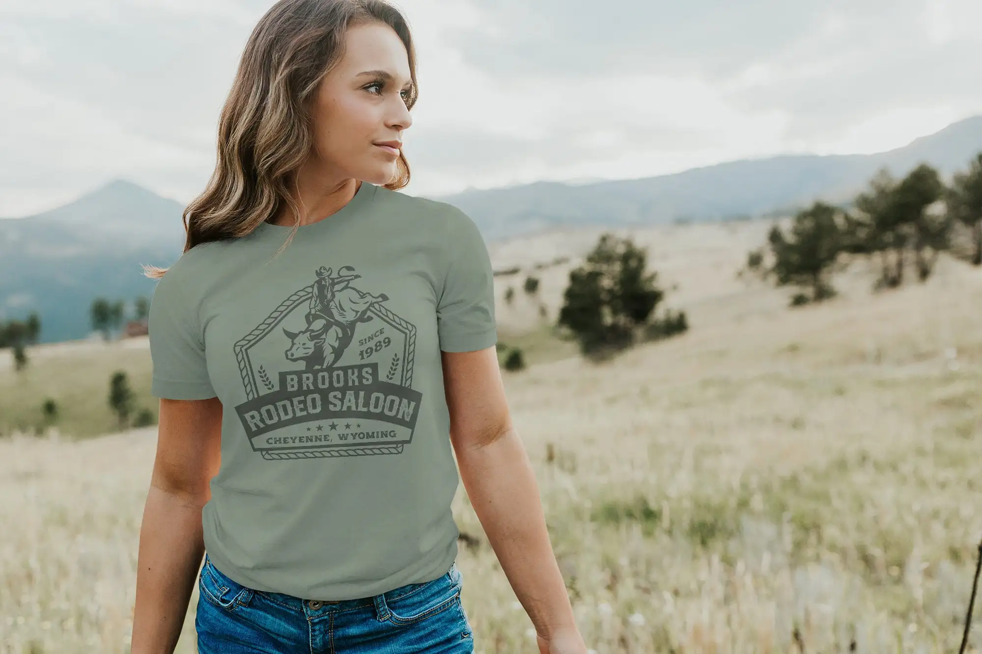 Rodeo Saloon T Shirt Personalized Bucking bronco Local tavern tee for bull rider Cowboy ranch