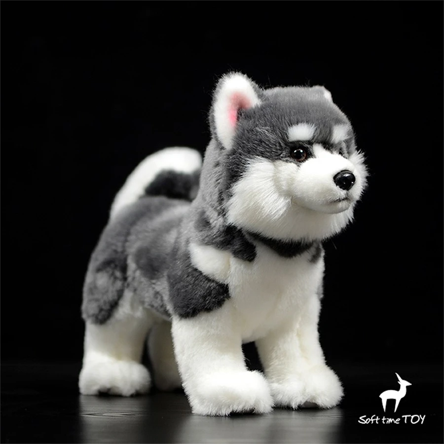 Alaskan Malamute High Fidelity Anime Cute Plushie Dog Plush Toys Lifelike Animals Simulation Stuffed Doll Kawai Toy Gifts Kids