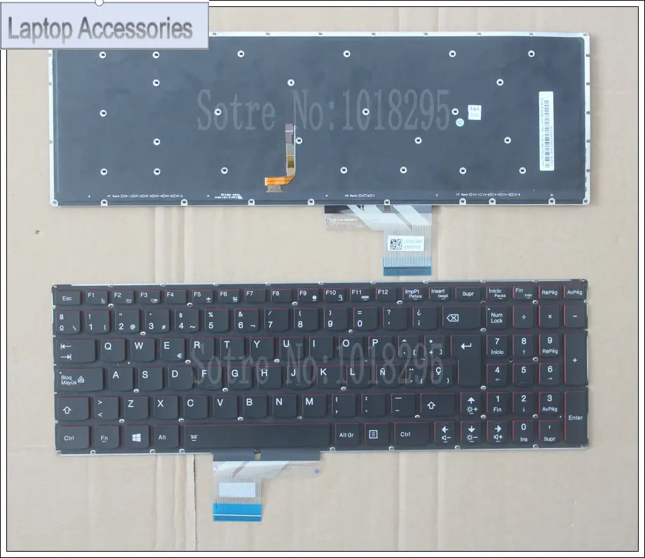 

НОВАЯ клавиатура SP для Lenovo 25213144 25215960 V-136520YK1, клавиатура для ноутбука SP, испанская клавиатура с подсветкой, без рамки