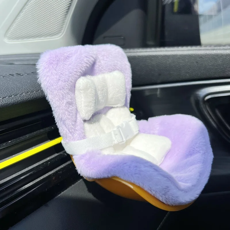 Cotton doll 17cm labubu special car child seat accessories cute variety of decorations fruit fruit cherry blossoms little world