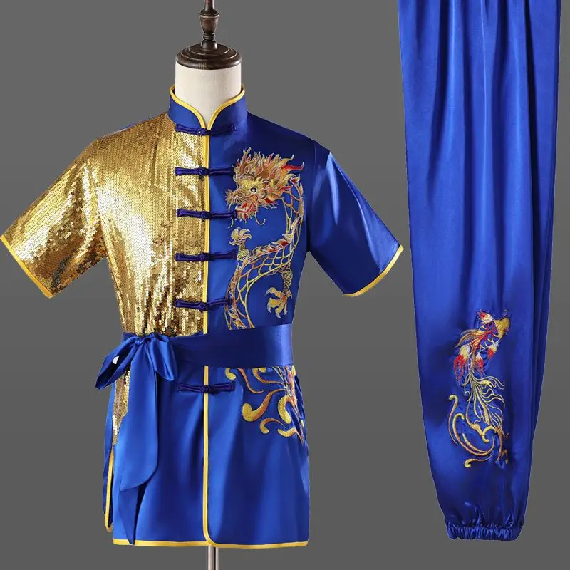 Professional New Chinese Men's and Women's Embroidered Dragon Kung Fu Suit Tai Chi Martial Arts Suit Children Adult Performance 4