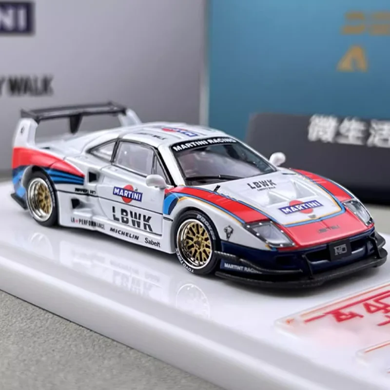 شيطان الملك السيارات 1/64 F40 الخليج مارتيني لعبة معدنيّة سيارة دييكاست نموذج معدني الهدايا