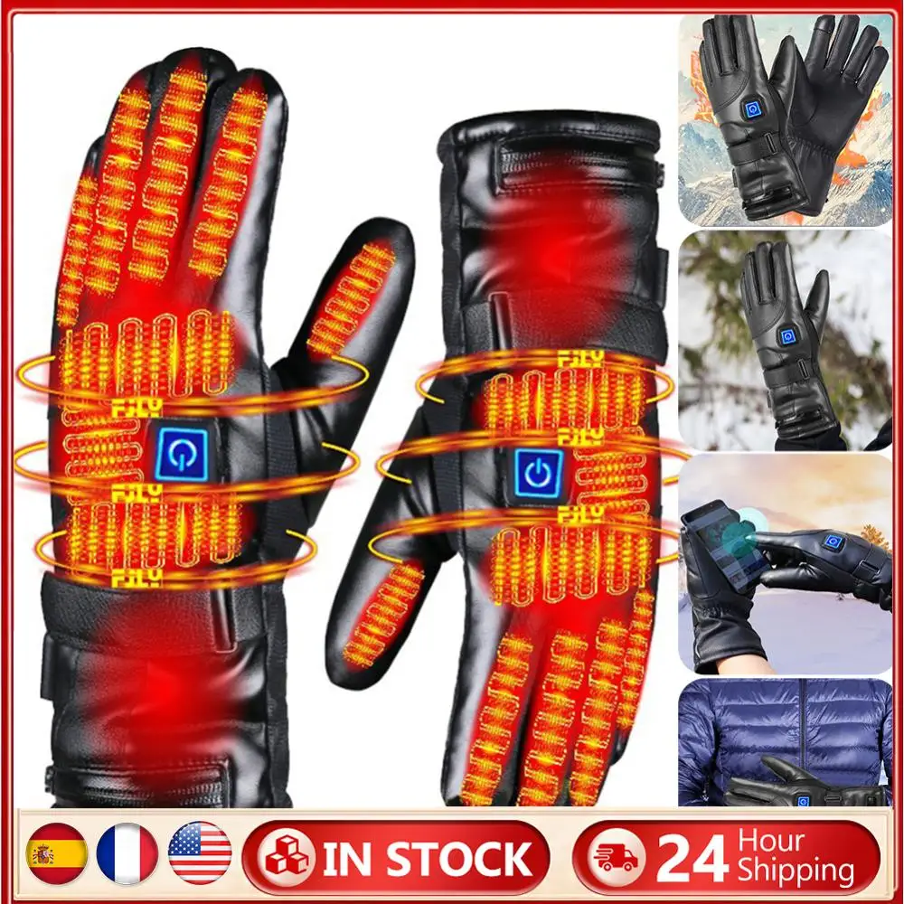 

Rechargeable Thermal Touchscreen Gloves Waterproof Battery Powered Heating Gloves Hand Warmer for Outdoor Motorcycle Ski Cycling