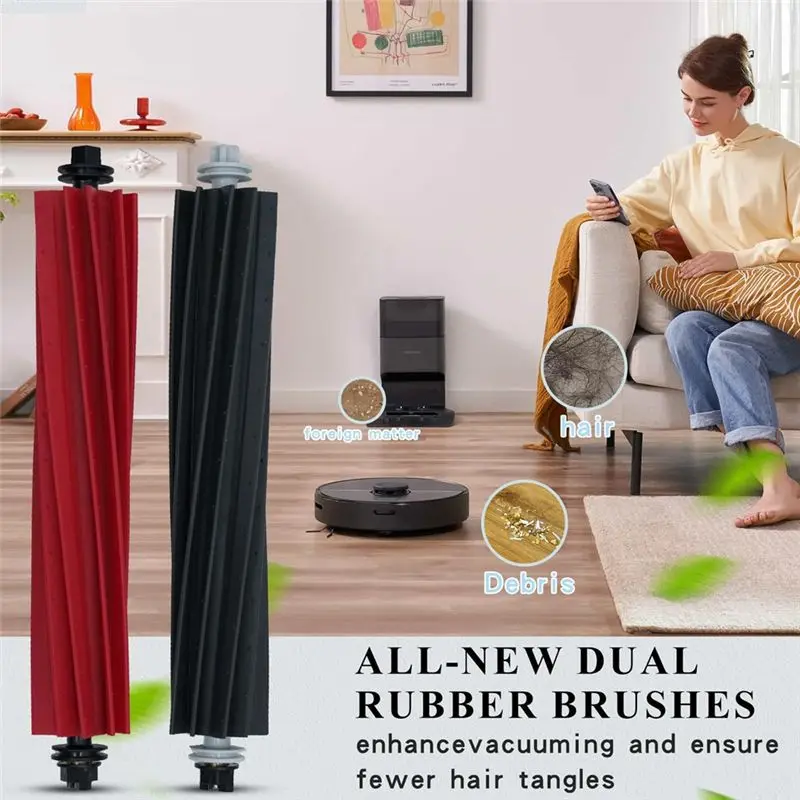 

Комплект из 14 запчастей ABPO для роботов-пылесосов Xiaomi Roborock S8, S8 Pro, S8 Ultra, S8+: двойные основные и боковые щетки, салфетки для влажной уборки, HEPA-фильтры, мешки для сбора пыли